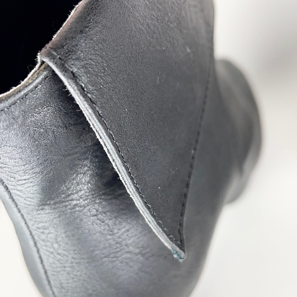 A.X.N.Y. | 🖤 Black Faux Leather Zip-Up Stiletto Platform Heels Ankle Boots - Picture 7 of 12
